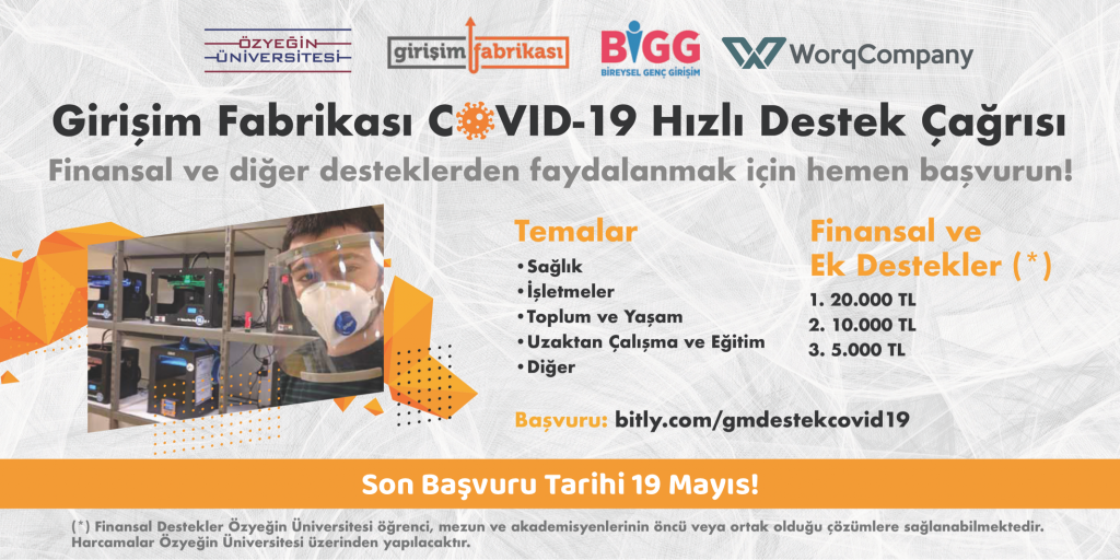 Girişim Fabrikası – COVID-19 Hızlı Destek Çağrısı Görseli