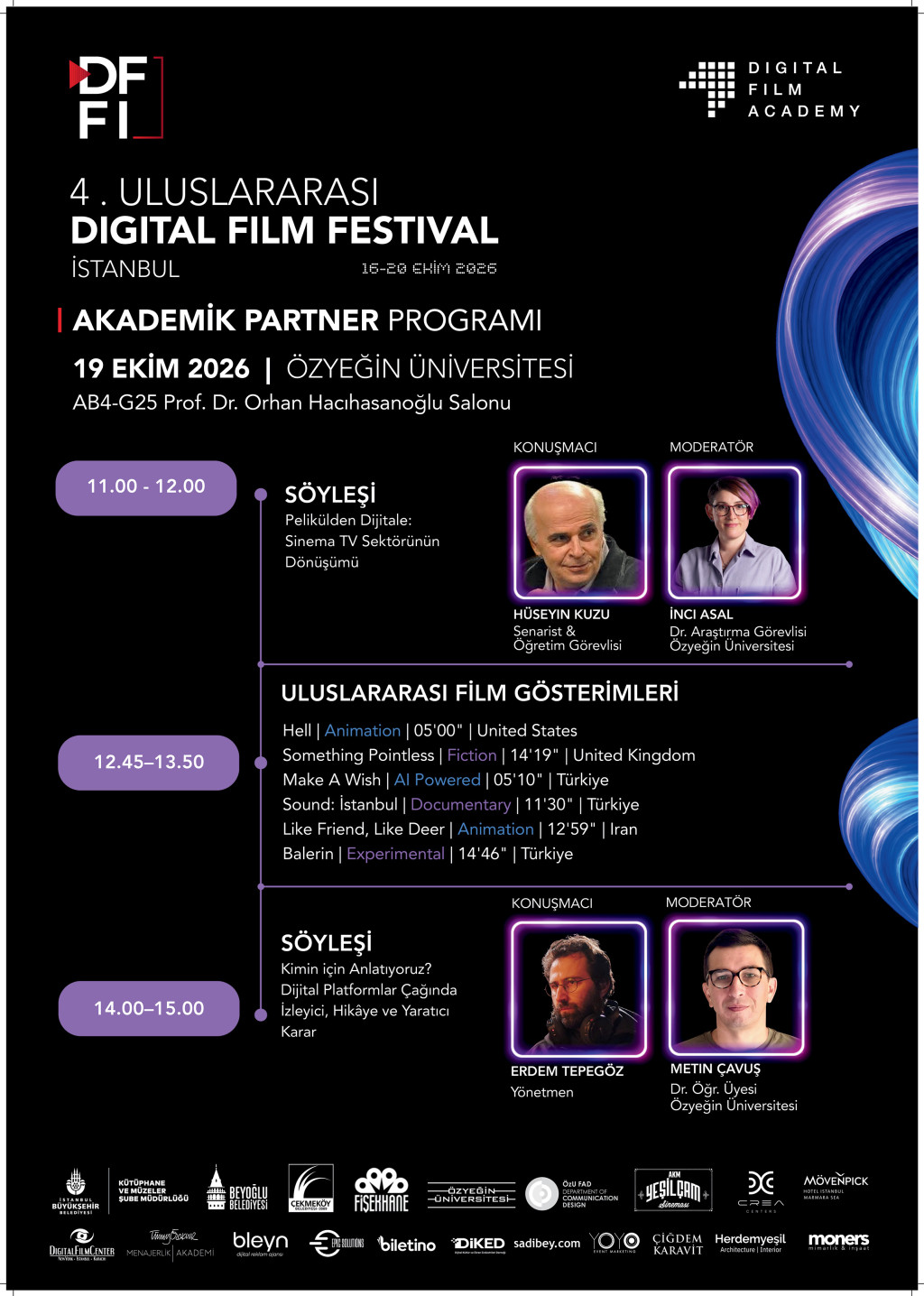 4. Uluslararası Digital Film Festival İstanbul, Akademik Partner Programı’yla Özyeğin Üniversitesi’nde